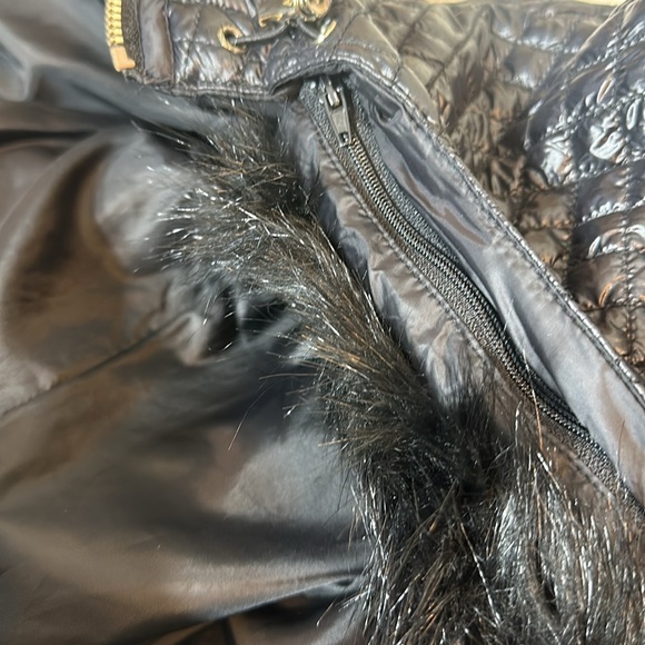 Michael Kors woman’s small black hoodie semi long jacket - Picture 9 of 9